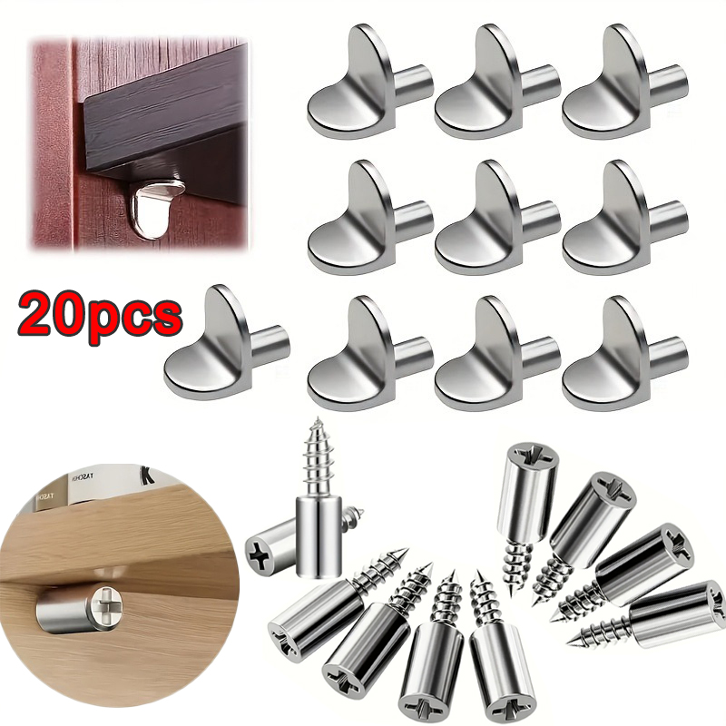 Furniture Screw Type - Suportes Metálicos para Prateleiras, 2 Estilos