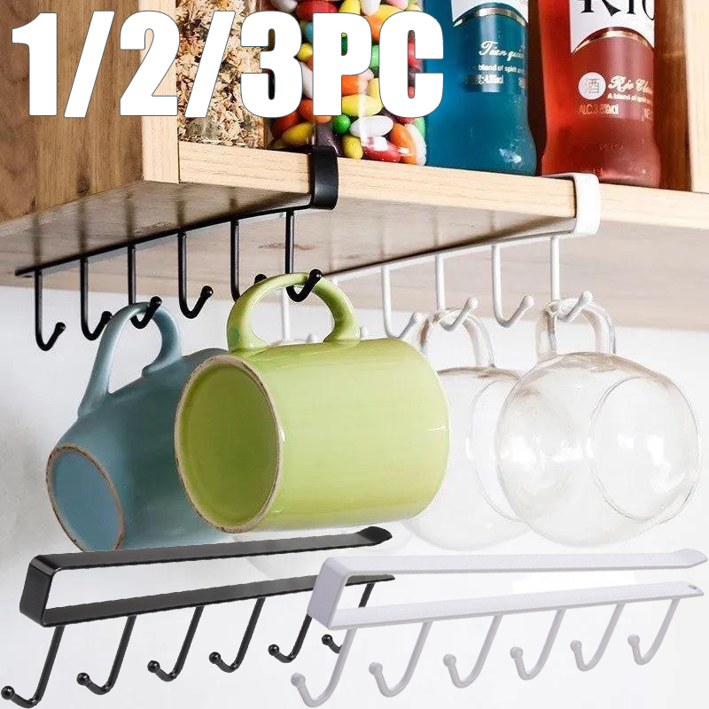Furniture Hardware Accessories - 1/2/3pc 6 ganchos rack de armazenamento