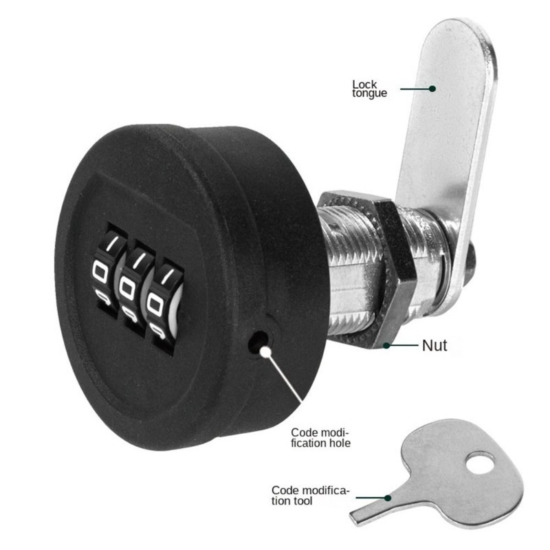 Furniture Hardware Lock - Fechadura com senha para gaveta, 20/30mm,
