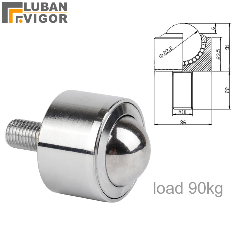 Furniture Screw Type - Precisão Tipo Universal Ball Castor Wheel