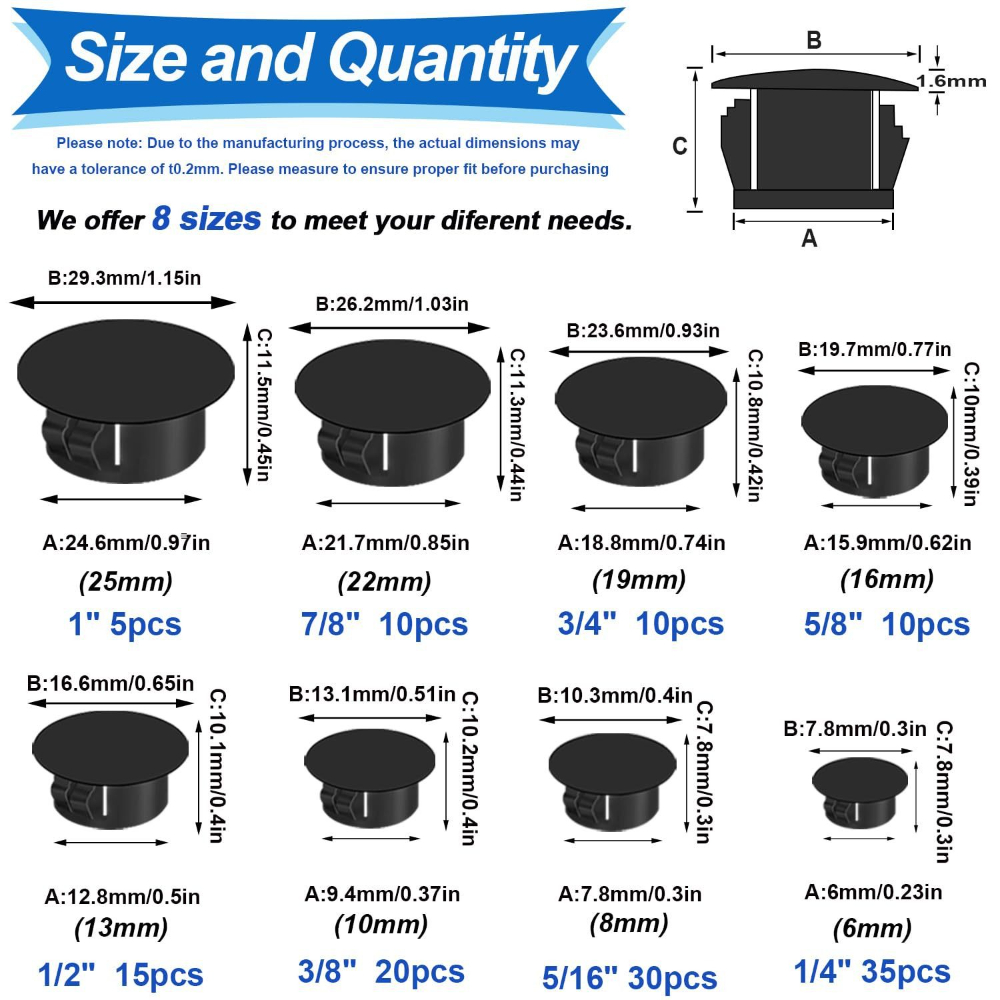 135 peças tampa preta tipo par - Furniture Screw Type avaliação e preço