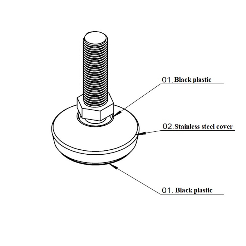 Pés Niveladores Articulados Aj - Furniture Screw Type avaliação e preço